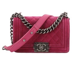Chanel Boy Flap Bag Quilted Velvet Small