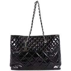 Chanel In The Business Tote Quilted Patent Vinyl Large