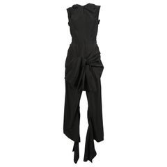 Celine By Phoebe Philo black dress with ties and cut out back 