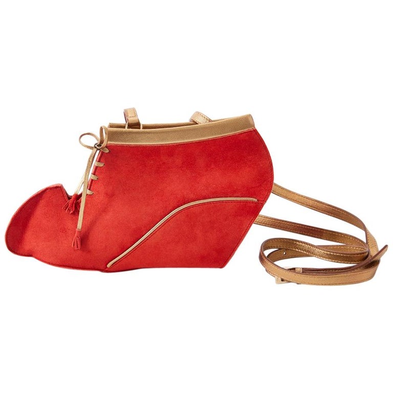 Ferragamo Suede Shoe Bag at 1stdibs