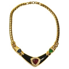 Enamel and Mixed Stone Necklace by Christian Dior