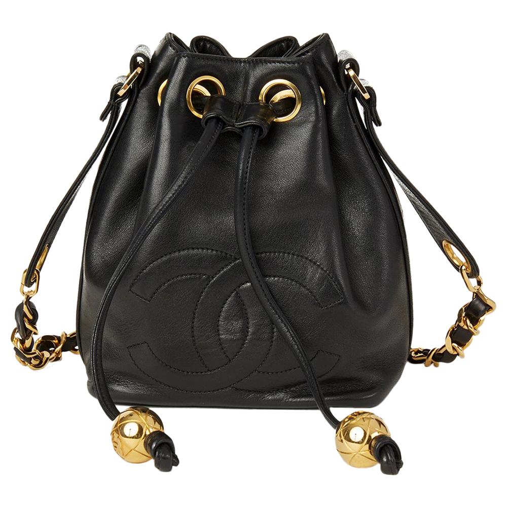 Buy Chanel Vintage Drawstring Bucket Bag Quilted Lambskin 1648402