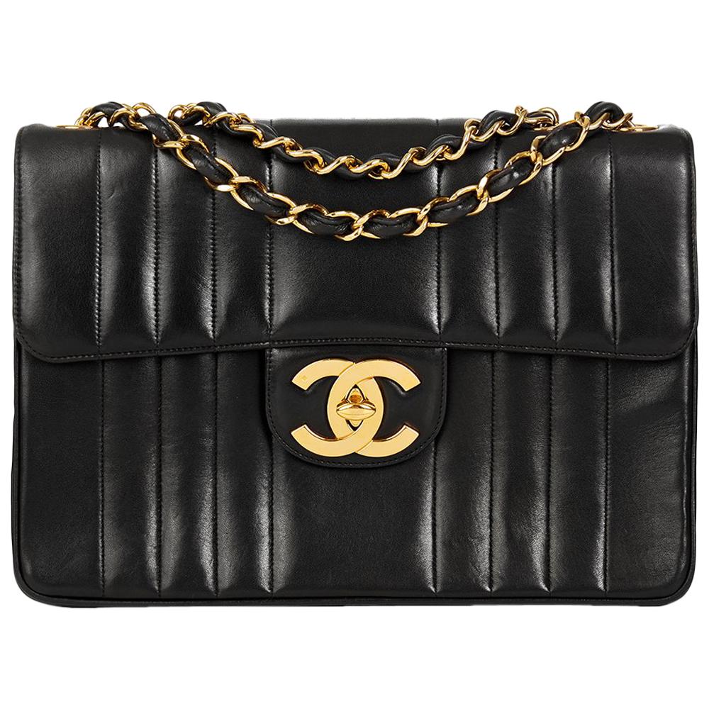 chanel black lambskin shoulder