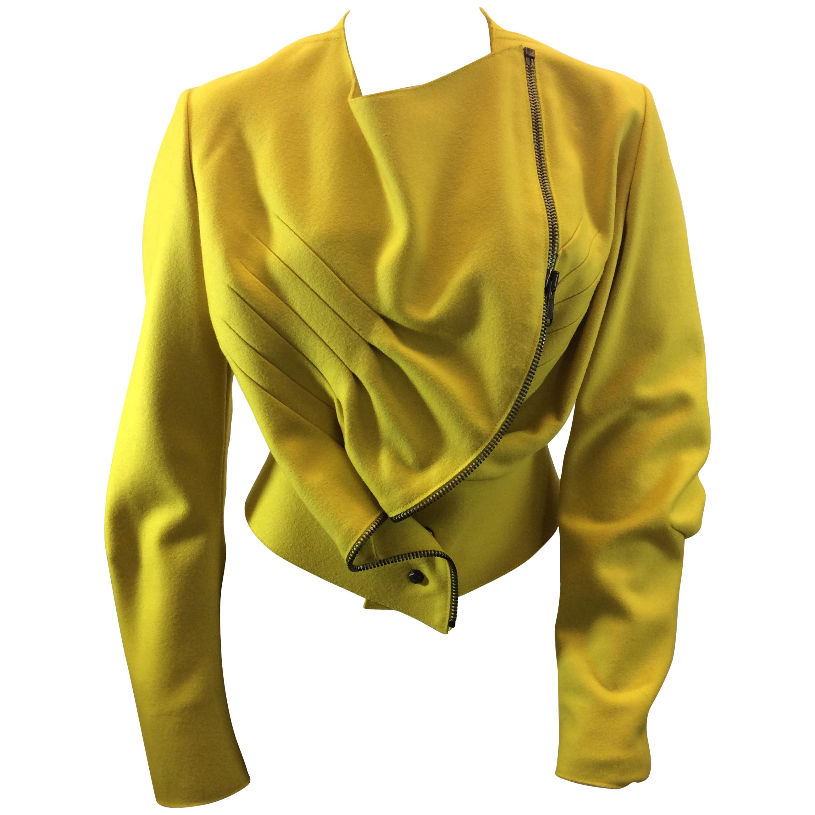 Yves Saint Laurent Yellow Wool Jacket  For Sale
