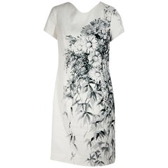 White Carolina Herrera Floral-Printed Shift Dress