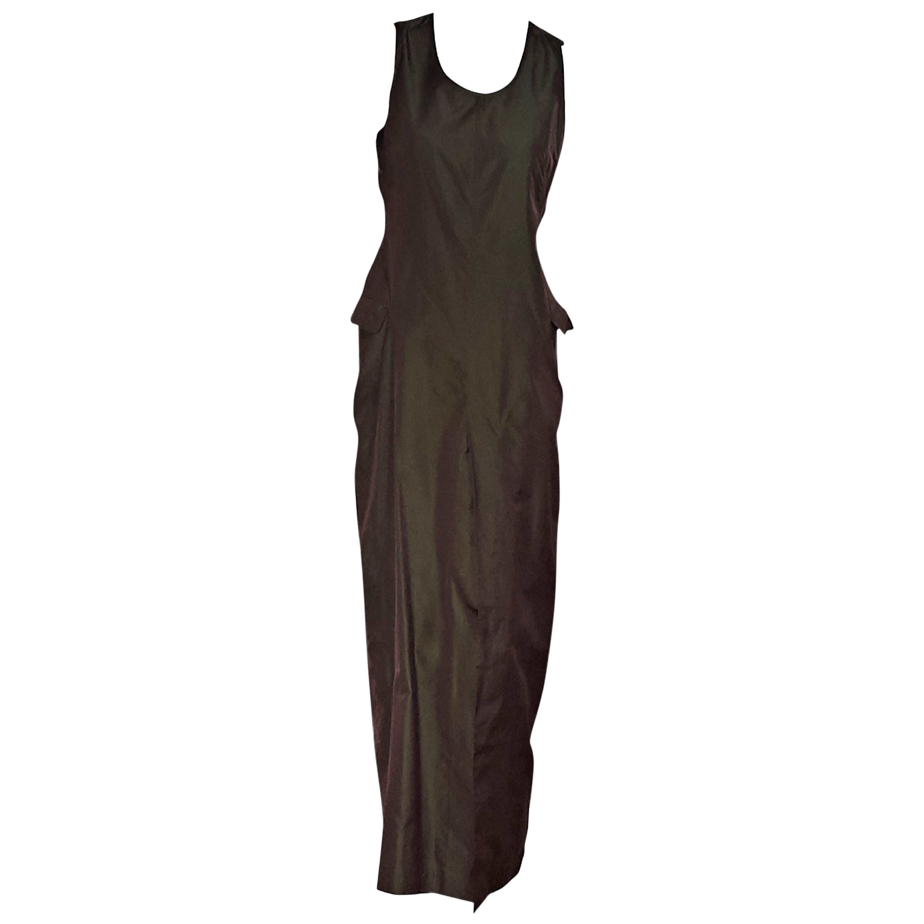 Green Jean Paul Gaultier Silk-Blend Maxi Dress