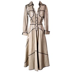 Fendi Leather Trench Coat Dress circa 1970s