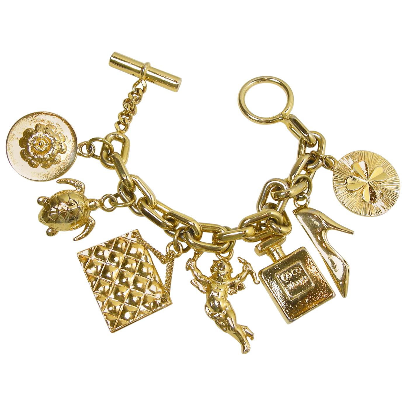 Vintage Famous Chanel Charm Bracelet