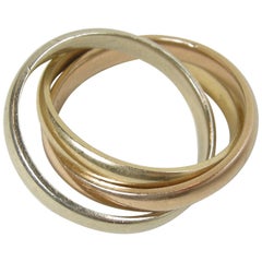 Vintage Tiffany 
Co. 14 Karat Triple Roll Ring