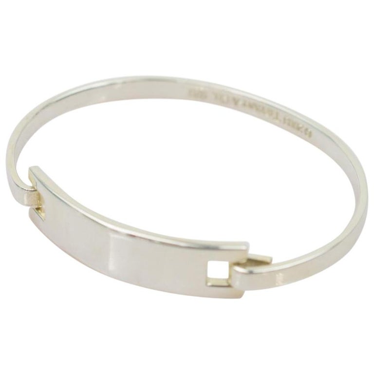 Tiffany and Co. Sterling Silver Hook Cuff Bangle Bracelet For Sale at