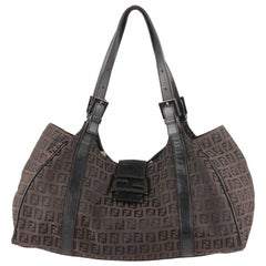 Fendi Brown Monogram Canvas Hobo Shoulder Bag