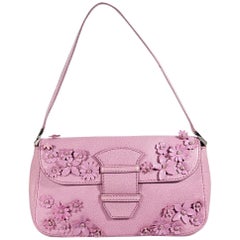 Pink Valentino Floral Leather Mini Shoulder Bag