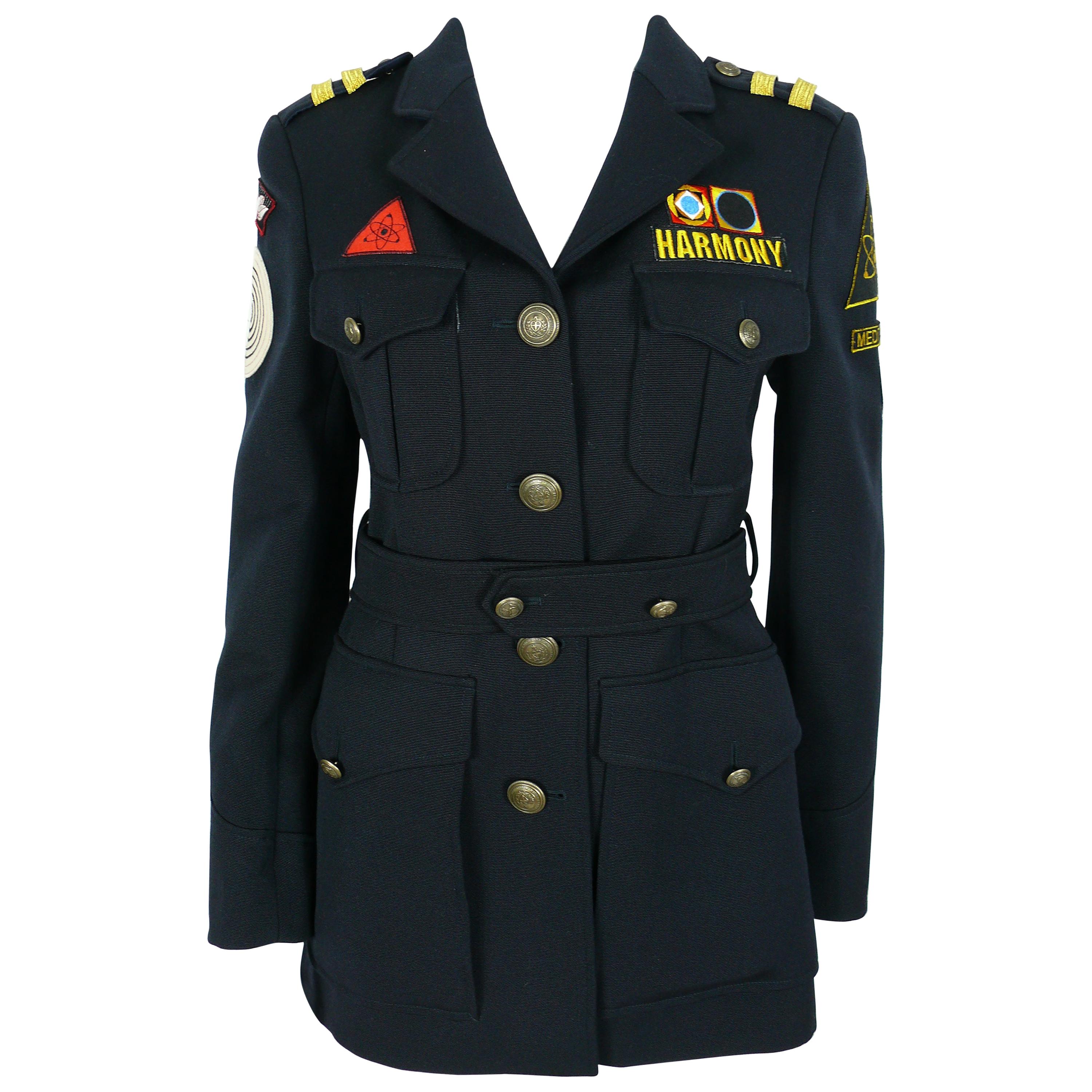 Moschino Vintage Military Style Harmony Jacket USA Size 8