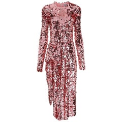 PREEN By Thornton Bregazzi Pink Sequin & Tuelle Carlin Dress Sz XL NWT