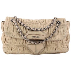 Prada Gaufre Chain Flap Shoulder Bag Nappa Leather Small