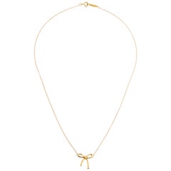 Tiffany 
Co. Yellow Gold Charm Chain Evening Dangle Pendant Necklace