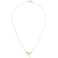 Tiffany & Co. Yellow Gold Charm Chain Evening Dangle Pendant Necklace 