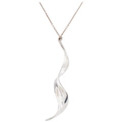 Tiffany & Co. Sterling Corkscrew Charm Evening  Dangle Pendant Necklace 