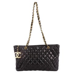 Chanel Vintage CC Charm Tote Quilted Lambskin Large