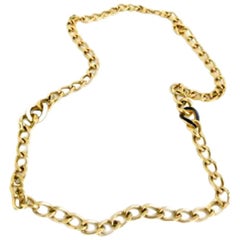 dior cuban link Christian Dior 1980s Vintage Gold Plated Large Chunky Chain