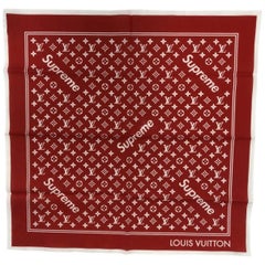 Louis Vuitton Red Supreme Scarf