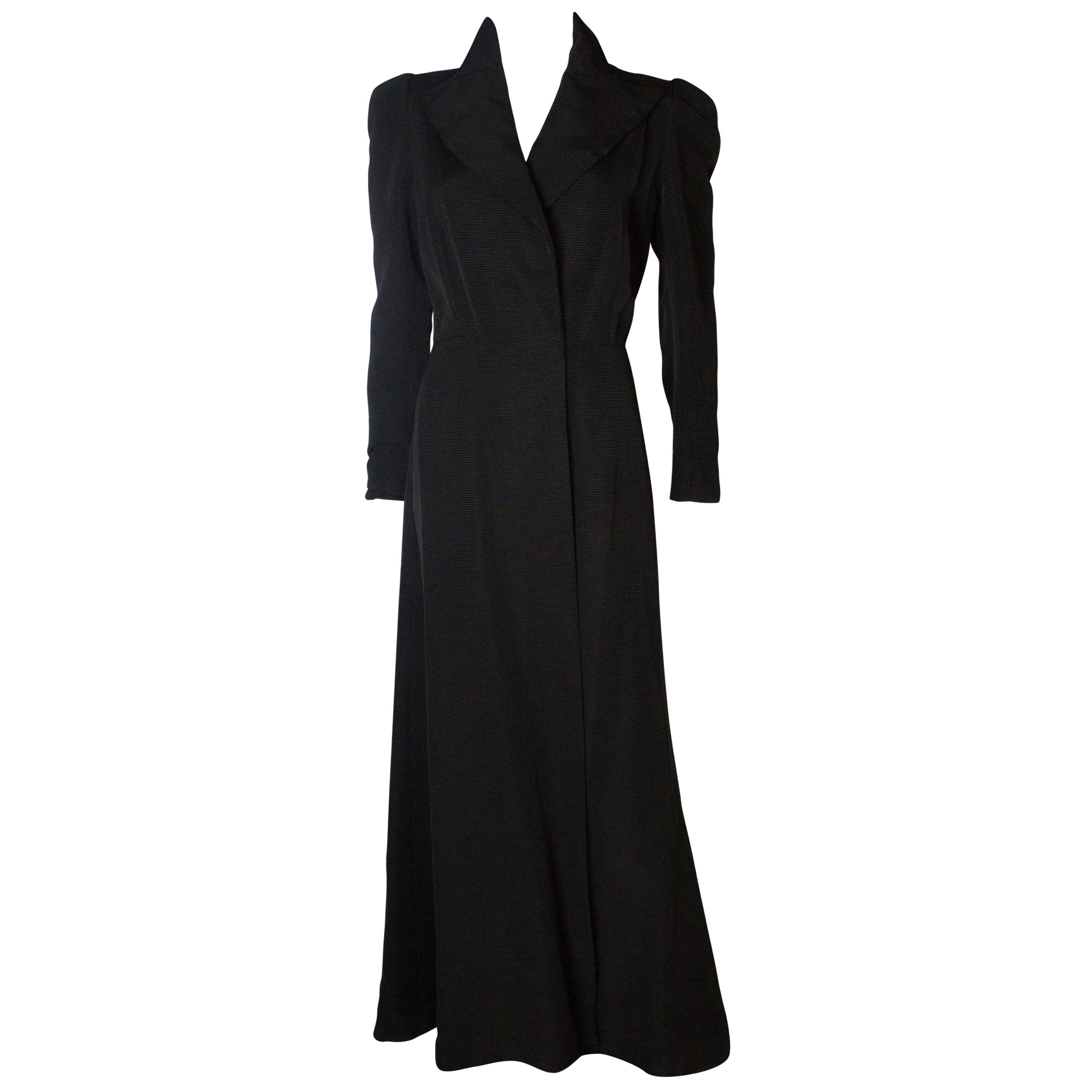 long black evening coat