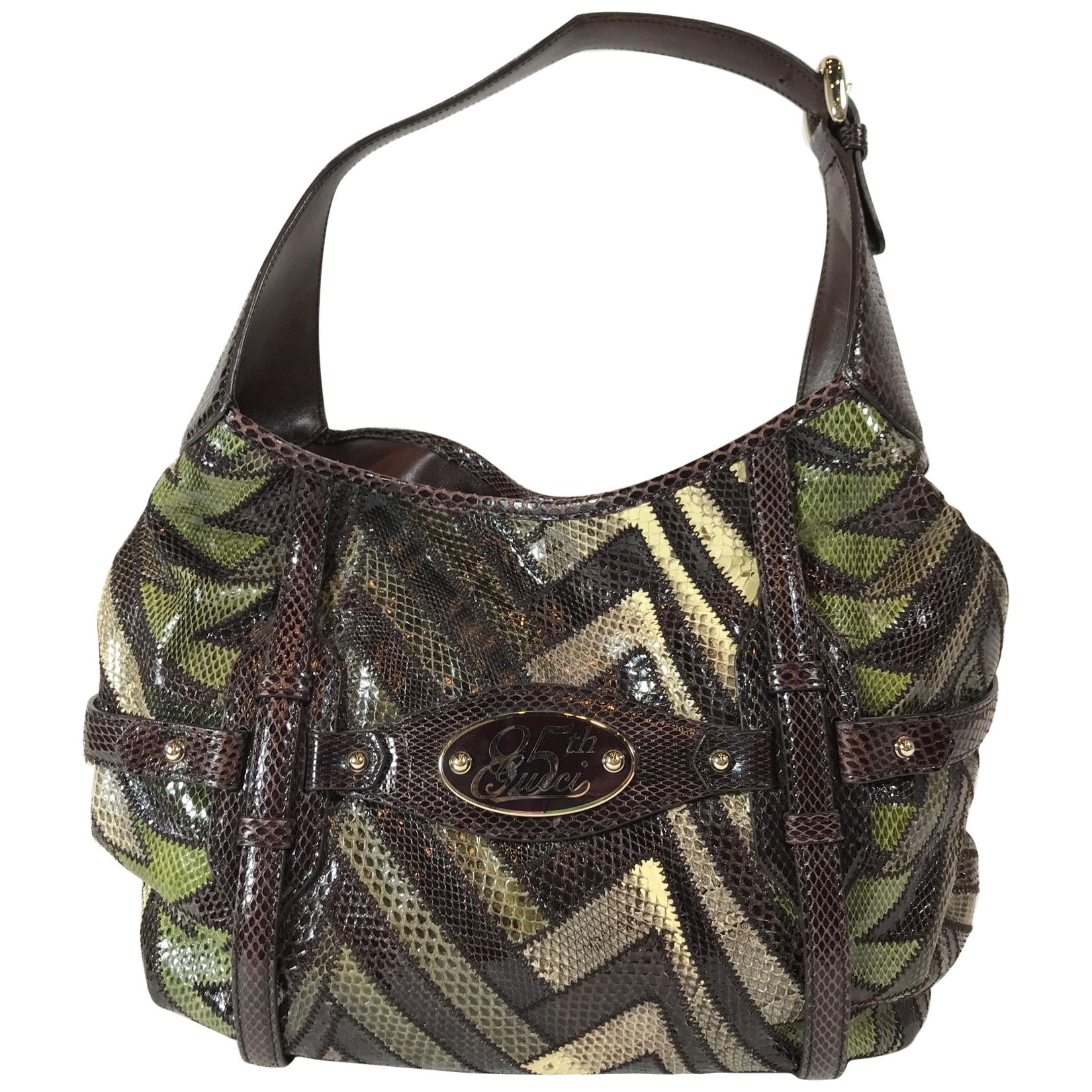 Gucci 85th Anniversary Python Hobo Bag For Sale