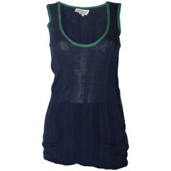 A Vintage 2000 navy Silk Mix tank top/vest by Yves Saint Laurent