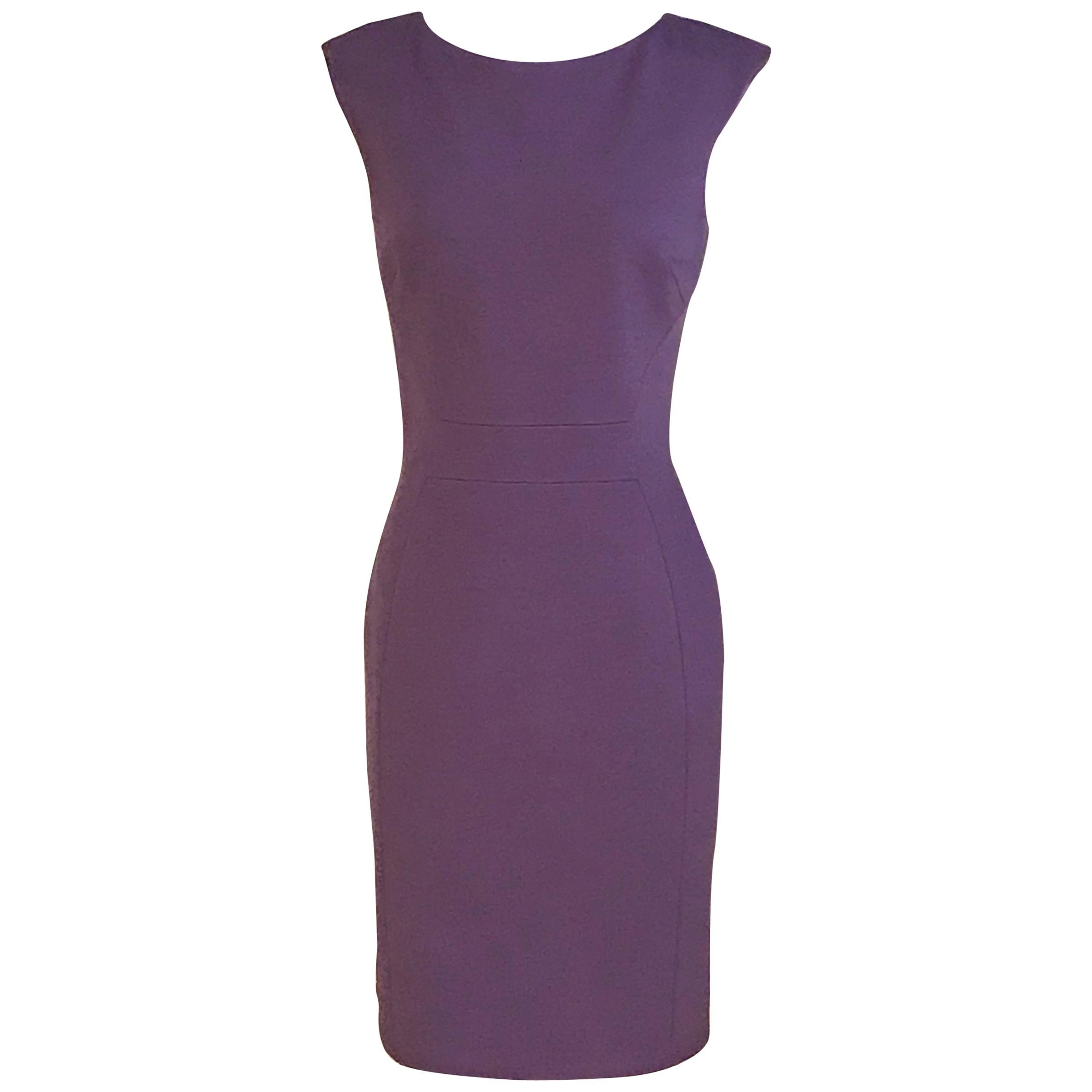 New Emilio Pucci Purple Knit Stretch Sheath Dress For Sale
