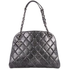 Chanel Just Mademoiselle Handbag Quilted Aged Calfskin Large