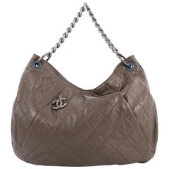 Chanel Coco Pleats Hobo Quilted Calfskin Large