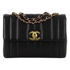 Chanel Vintage CC Chain Flap Bag Vertical Quilt Caviar Maxi