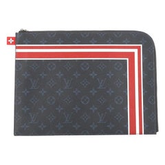 Louis Vuitton  Louis Vuitton Portfolio Document Holder: Lovely Louis  Vuitton Portfolio. With leather edged zipper pocket and LV monogram front.  Folder with pen holders and pockets. Measures 14.5 x 10 with