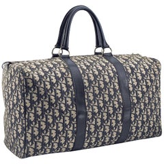 Christian Dior Baggages Boston Duffel in Blue Monogram, 1960s