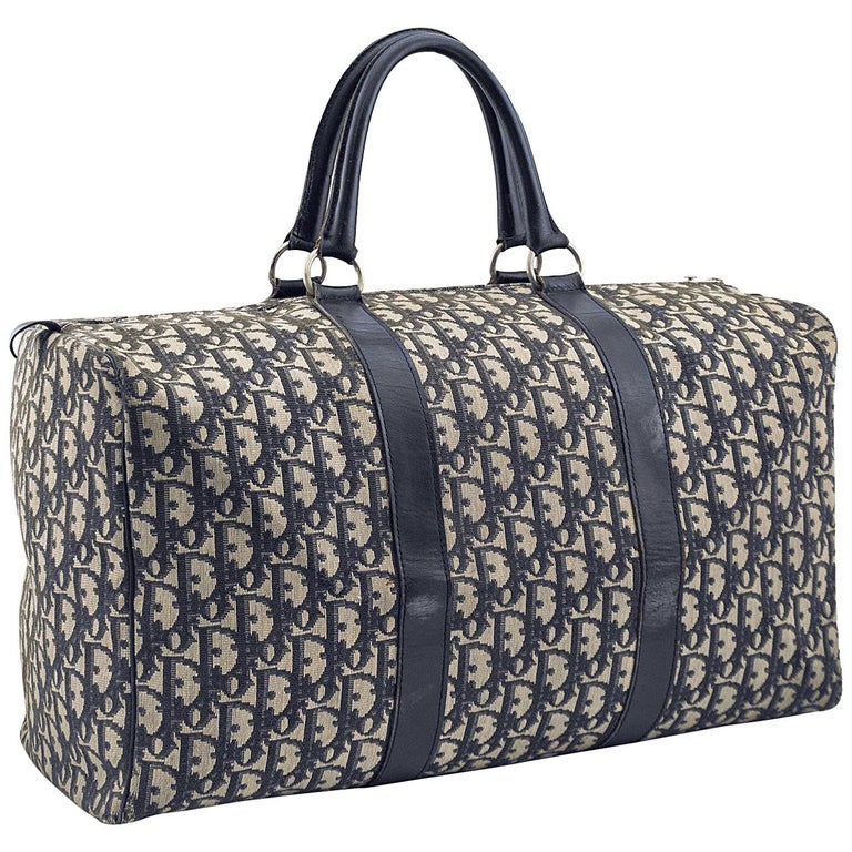 Christian Dior Baggages Boston Duffel in Blue Monogram, 1960s