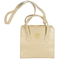 Kieselstein-Cord Cream Leather Trophy Satchel