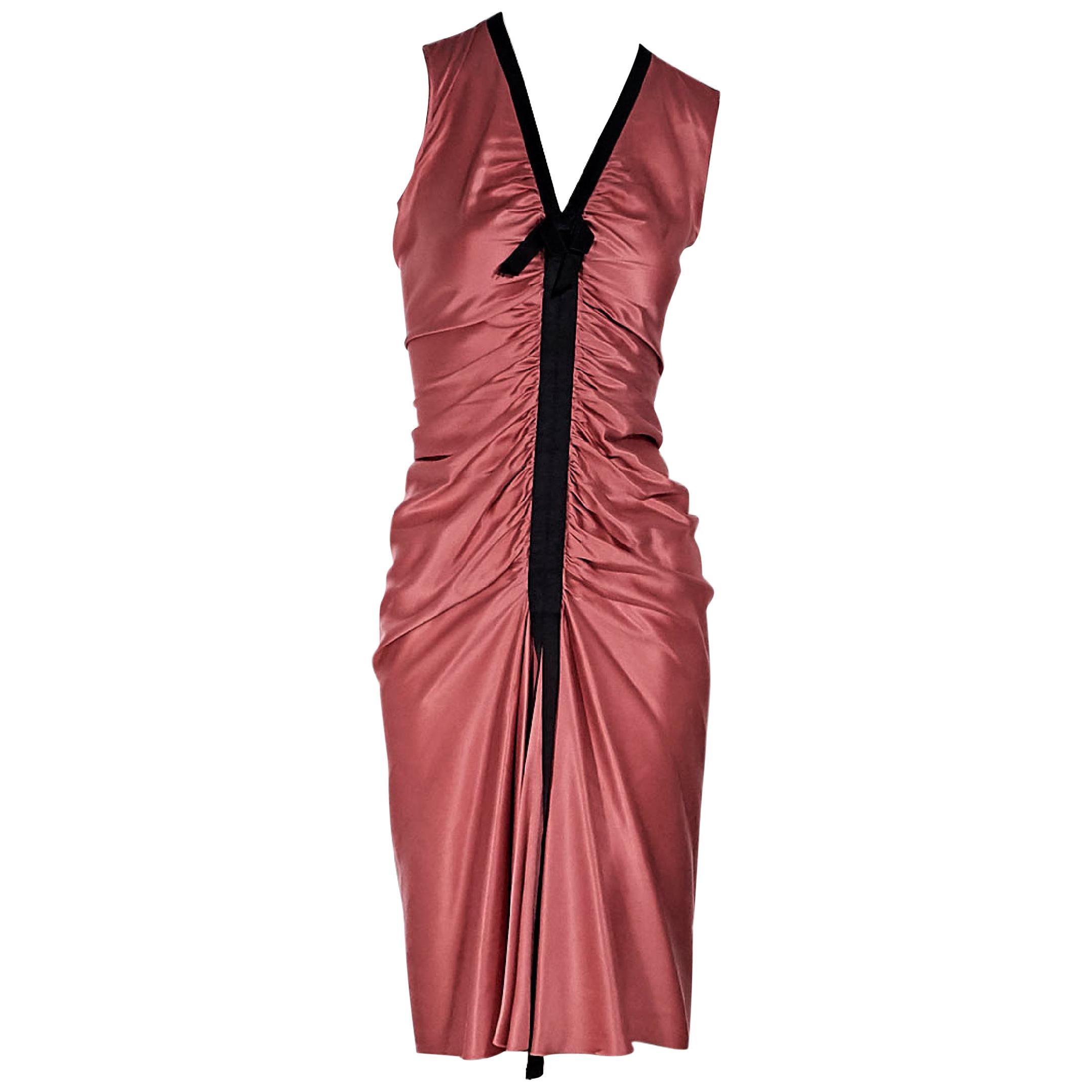 Pink Lanvin Silk Ruched Dress