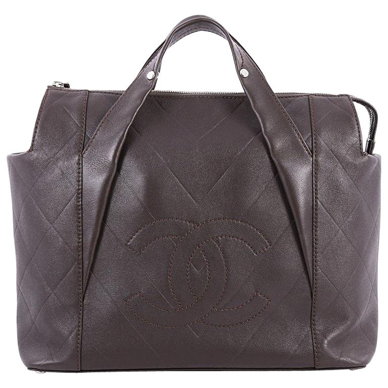 Chanel All Day Long Tote Chevron Leather Medium
