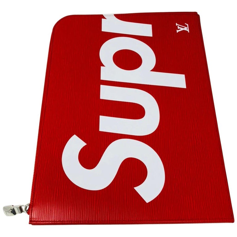 Louis Vuitton x Supreme red and white Pochette Jour GM laptop case, 21st century, offered by Agora Vintage