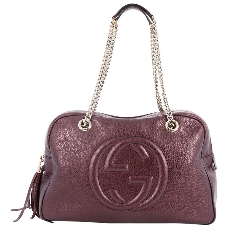 Gucci Soho Chain Zipped Shoulder Bag Leather Medium
