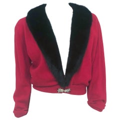 1950s Beth Fritz Red Cashmere Cardigan