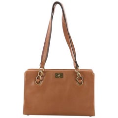 Chanel Vintage Lock Shoulder Bag Leather Medium