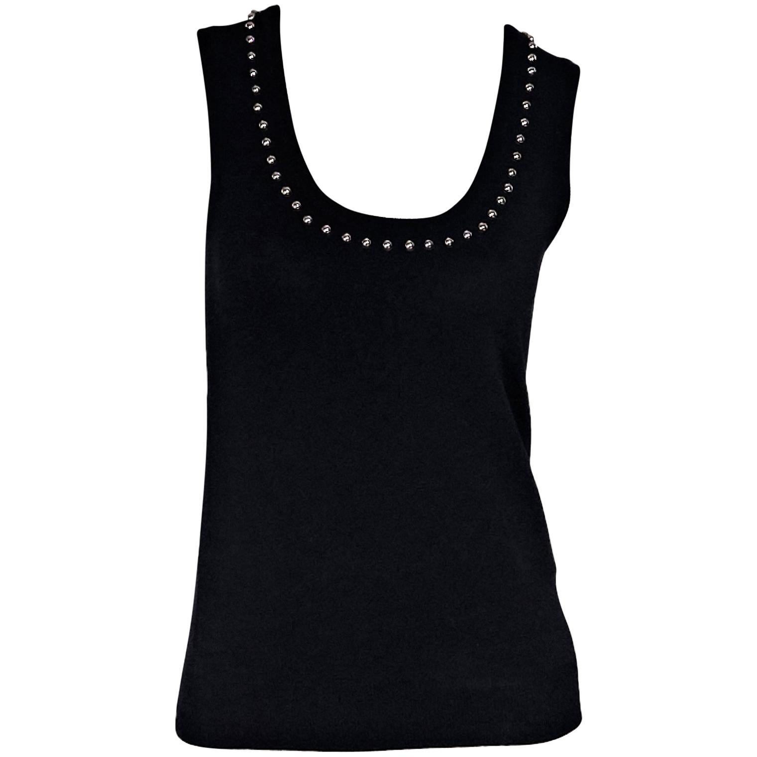 Black Givenchy Studded Knit Top