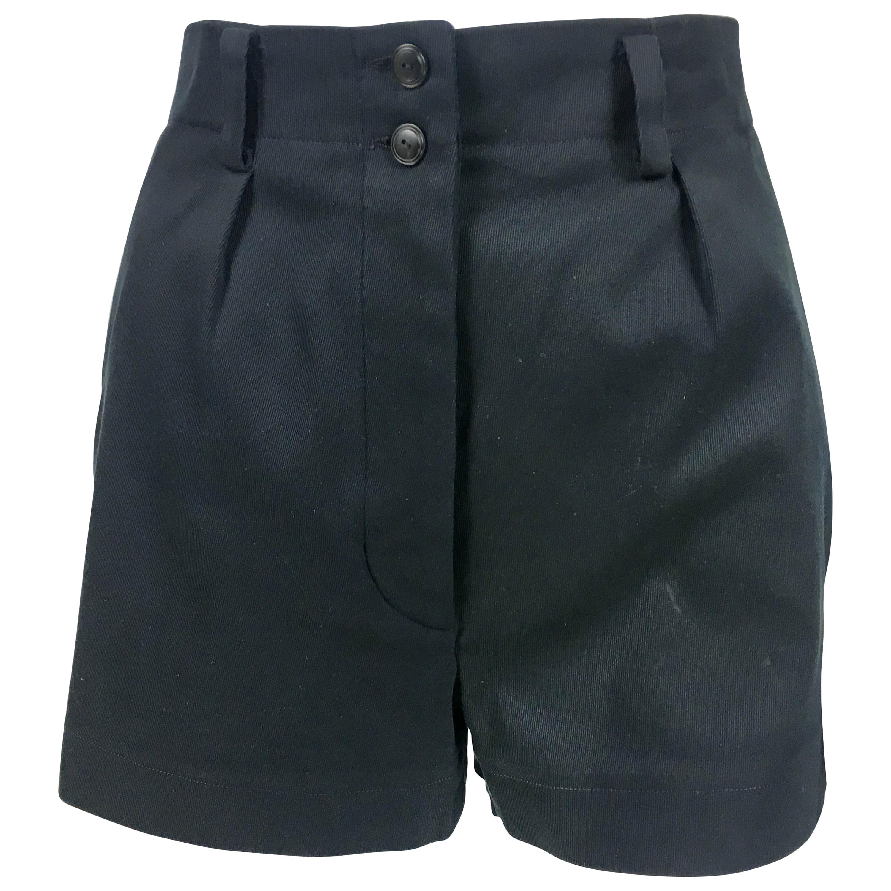 1990's Azzedine Alaia Black Tailored Shorts For Sale