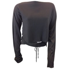 sarah pacini paris Sarah Pacini Brown Wrap Sweater