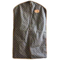 Retro Louis Vuitton Garment Bag Monogram Canvas & Leather Travel Bag Luggage 