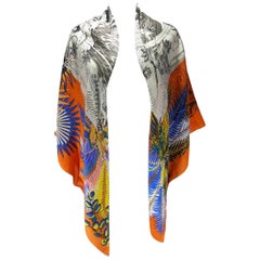 Gorgeous and Rare New Hermes Mythiques Phoenix Cashmere Shawl 140 cm / BRAND NEW