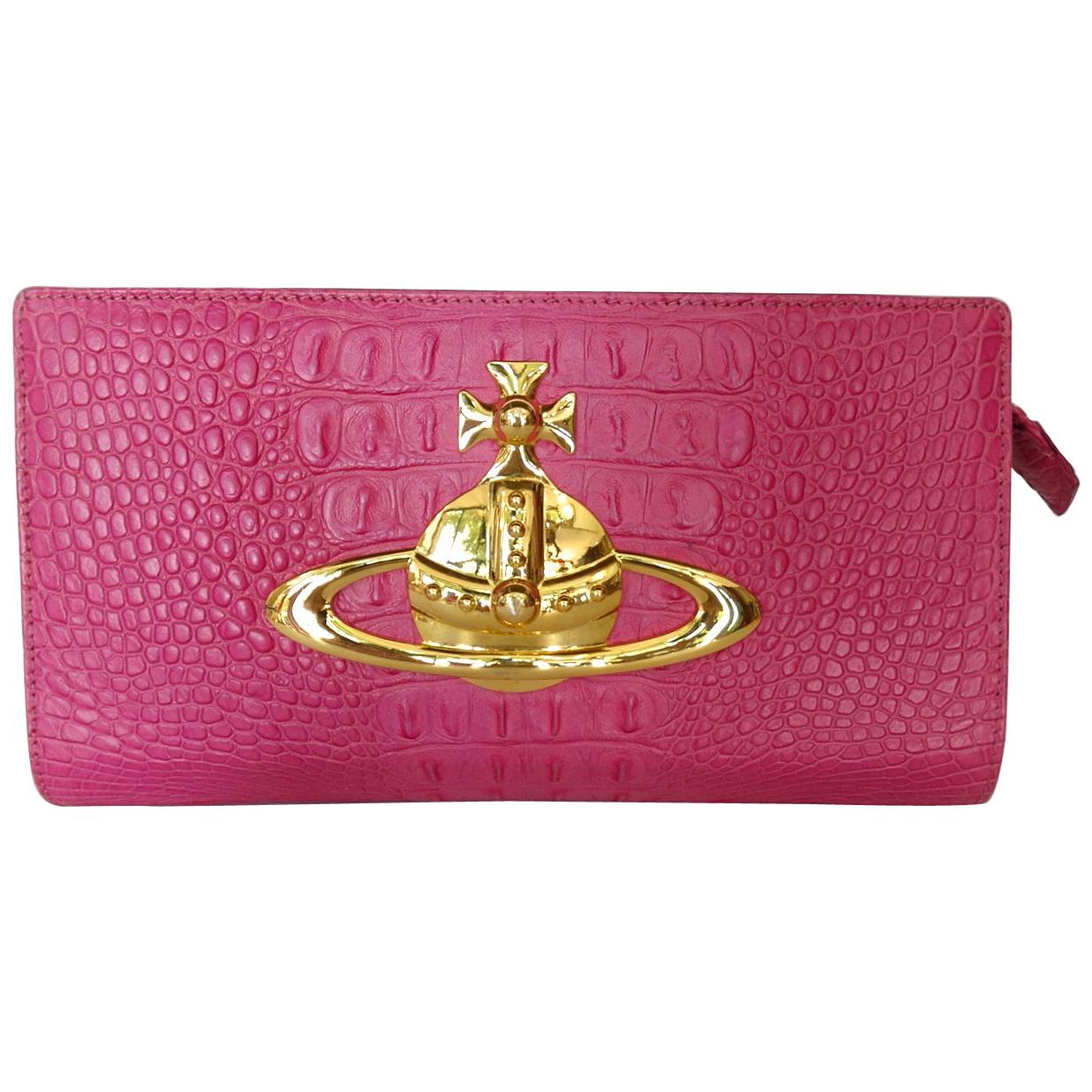 Vivienne Westwood Classic Pink Orb Clutch Bag 