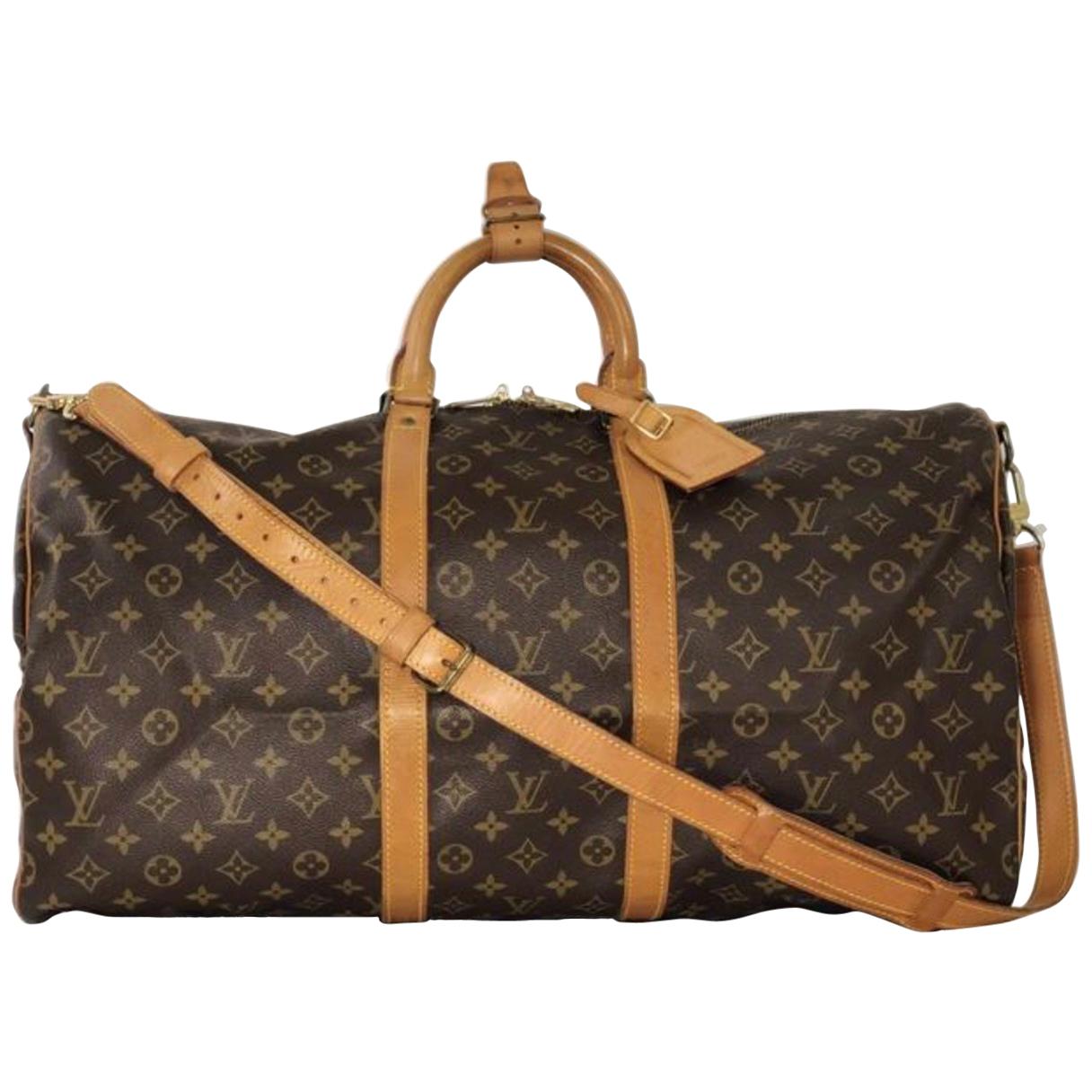 Louis Vuitton Monogram Keepall Bandoliere 55 Travel Handbag