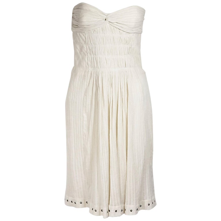 White Isabel Marant Etoile Strapless Dress For Sale at 1stDibs | isabel  marant etoile sale